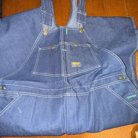 Vintage NOS OshKosh B’gosh Men’s Denim Bib Overalls – Size 42x34 – Made in USA – - Picture 13 of 16